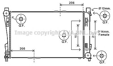 AVA QUALITY COOLING ms2589 -  Радиатор, охлаждение двигателя
